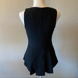 Rag & Bone Black Sleeveless Hi-Low Peplum Top